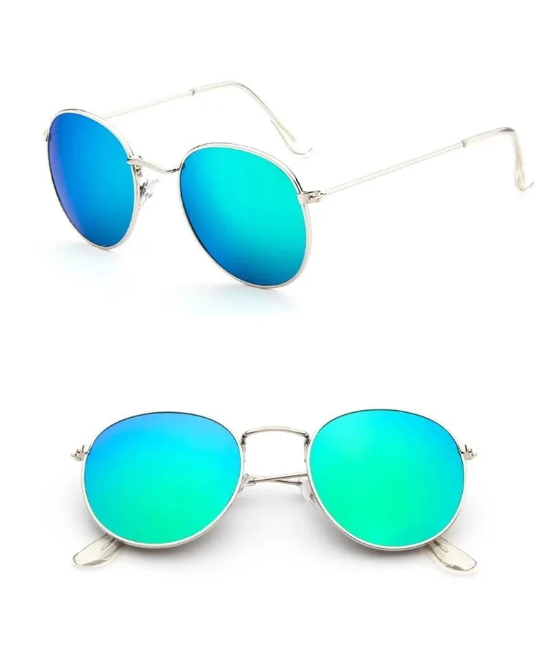 Women's Alloy Frame Polycarbonate Lens Round Shape Sunglasses