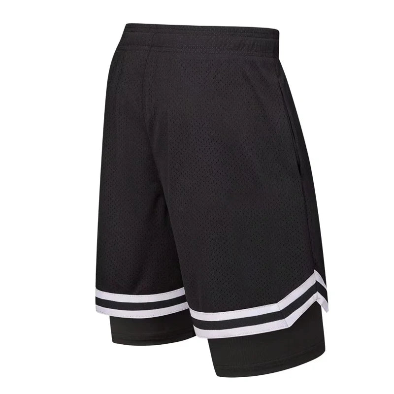 Men's Polyester Drawstring Closure Quick-Dry Fitness Shorts