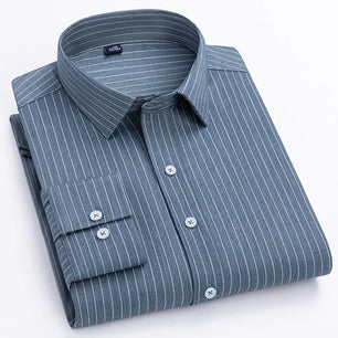 Men's Polyester Turn-Down Collar Full Sleeve Single Breasted Shirt