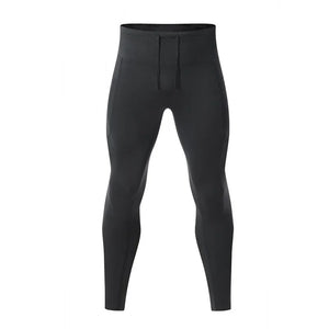 Men's Polyester Quick-Dry Solid Pattern Fitness Sports Leggings