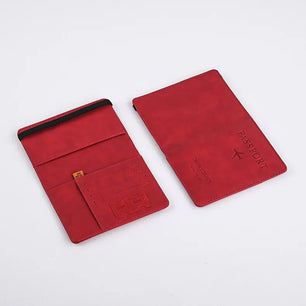 Men's PU Leather Hasp Closure Letter Pattern Passport Wallets