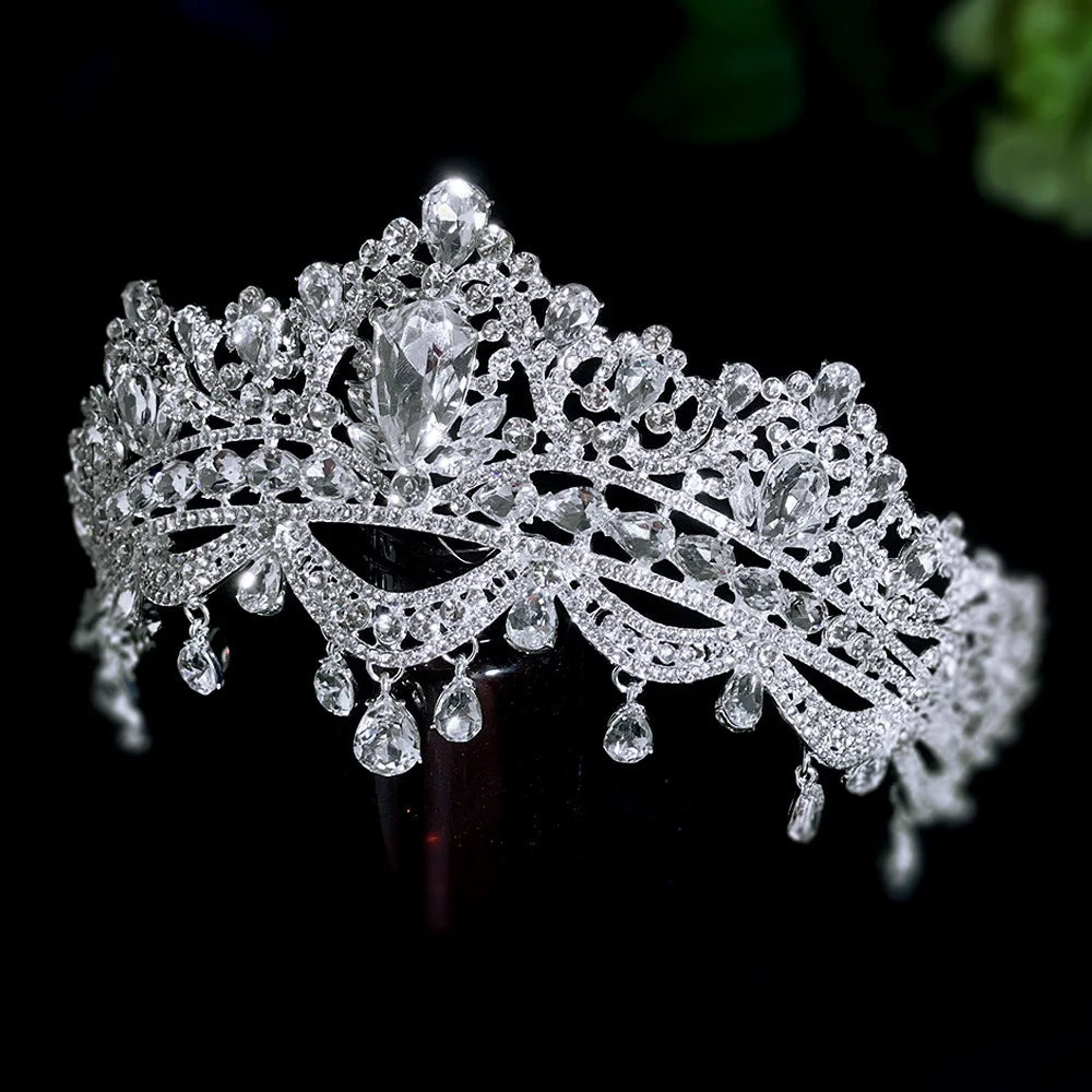 Women's Zinc Alloy Water Drop Pattern Tiaras Bridal Classic Crown