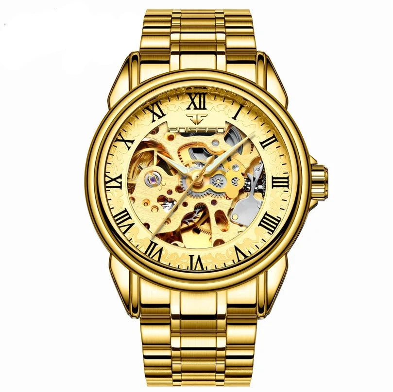 Men's Alloy Case Folding Clasp Round Shaped Luminous Watches