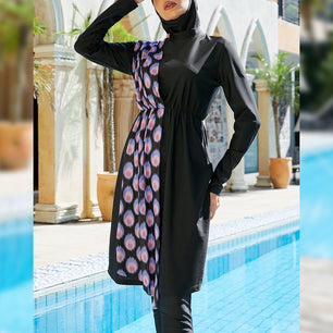 Women's Arabian Polyester Full Sleeves Printed Bathing Swimwear