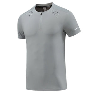 Men's Microfiber Short Sleeve Pullover Closure Casual T-Shirt