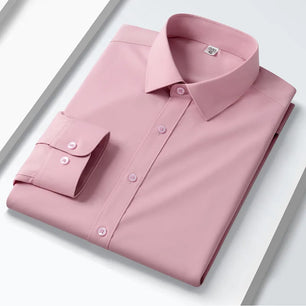 Men's Polyester Turndown Collar Full Sleeves Formal Wear Shirts