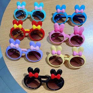 Kid's Polycarbonate Frame Lens Oval Shaped Party Sunglasses