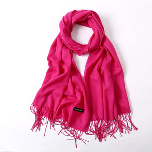 Women's Acrylic Neck Wrap Solid Pattern Trendy Elegant Scarf