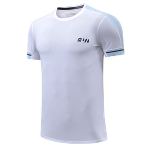 Men's Polyester O-Neck Short Sleeve Breathable Fitness Sport Tops