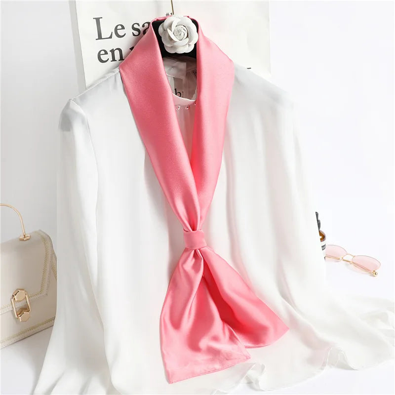 Women's Polyester Neck Wrap Solid Pattern Luxury Trendy Scarf