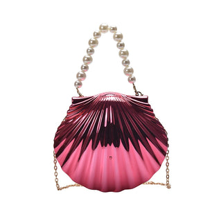 Women's Acrylic Hasp Closure Pearl Pattern Crossbody Handbag