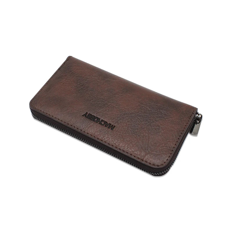 Men's PU Leather Letter Pattern Card Holder Vintage Wallets