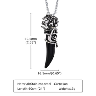 Men's Metal Stainless Steel Link Chain Animal Pattern Necklaces
