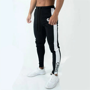 Men's Cotton Drawstring Closure Running Sportswear Trousers