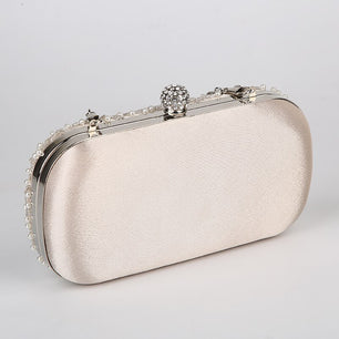 Women's Polyester Hasp Closure Rhinestone Vintage Party Bag