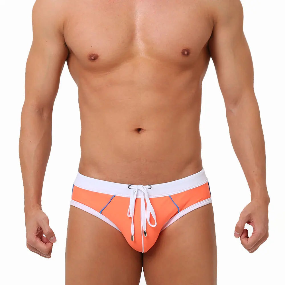 Men's Polyester Quick-Dry Drawstring Closure Swimwear Shorts