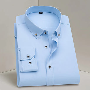 Men's Cotton Full Sleeves Single Breasted Plain Formal Shirt