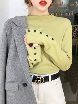 Women's Acrylic Turtleneck Long Sleeves Casual Wear Sweaters