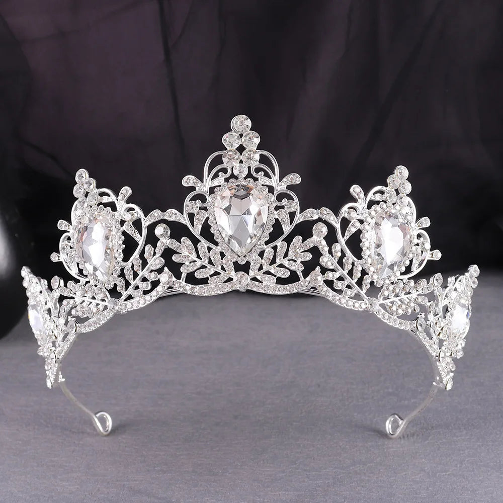 Women's Zinc Alloy Water Drop Pattern Tiaras Bridal Classic Crown