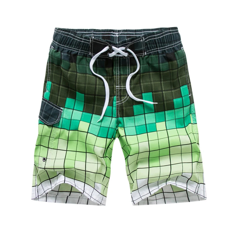 Men's Polyester Drawstring Closure Quick-Dry Swimwear Shorts