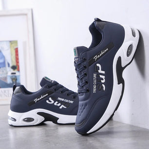 Men's Synthetic Round Toe Lace-Up Closure Running Sport Sneakers