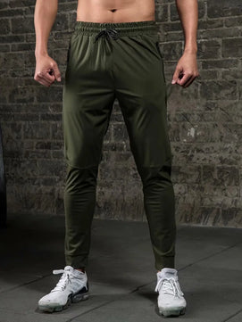 Men's Polyester Drawstring Closure Sweatpants Gymwear Trousers