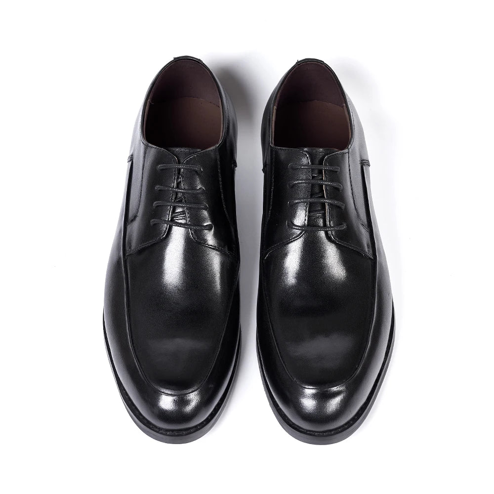 Men's Genuine Leather Round Toe Lace-Up Closure Formal Shoes