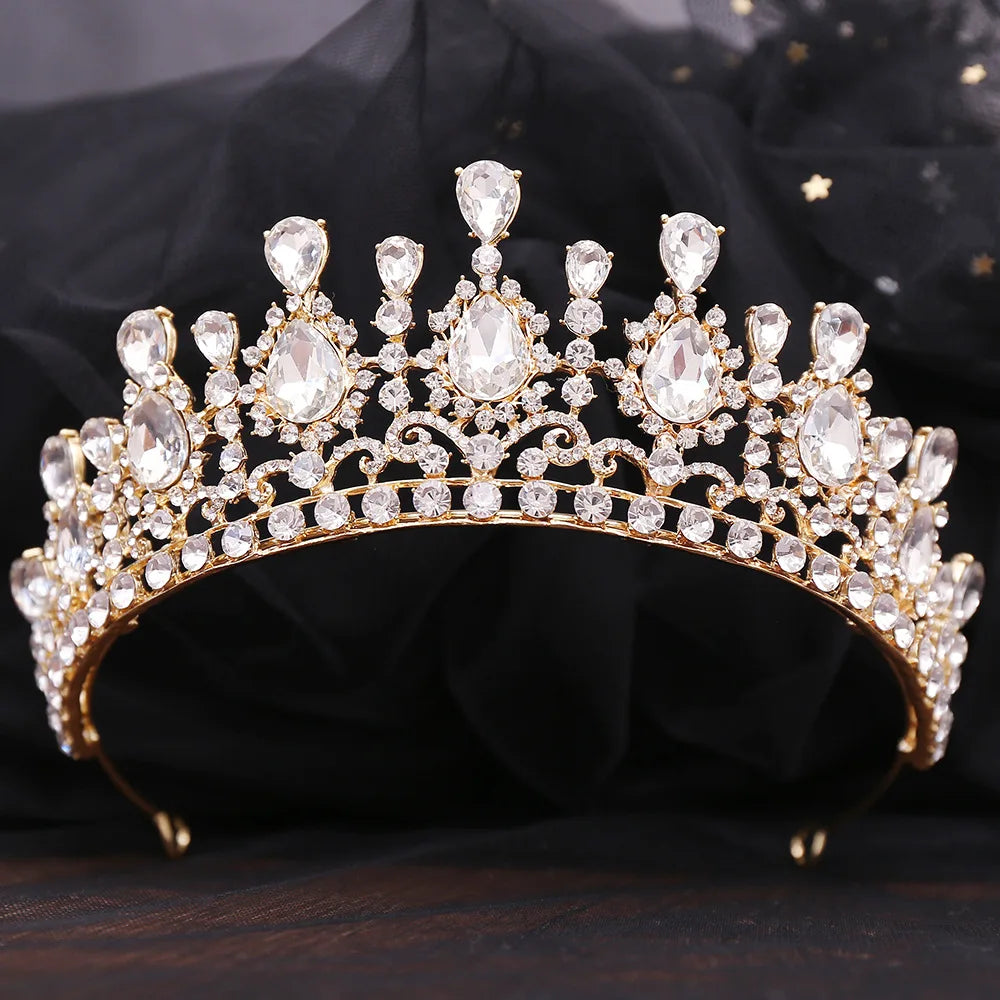 Women's Zinc Alloy Water Drop Pattern Tiaras Bridal Wedding Crown