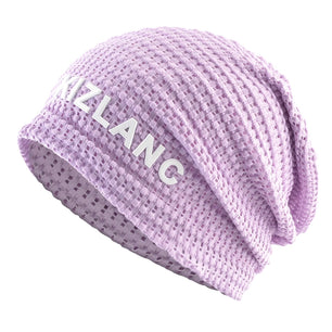 Women's Cotton Skullies Beanies Knitted Pattern Hip Hop Cap