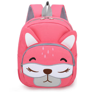 Kid's Nylon Zipper Closure Animal Pattern Trendy School Backpack