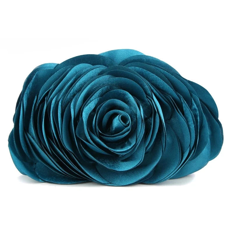 Women's Velour Hasp Closure Flower Pattern Trendy Wedding Clutch