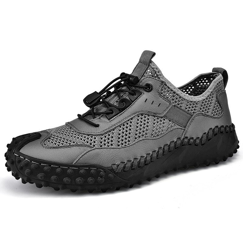 Men's Mesh Round Toe Lace-up Breathable Outdoor Sports Shoes