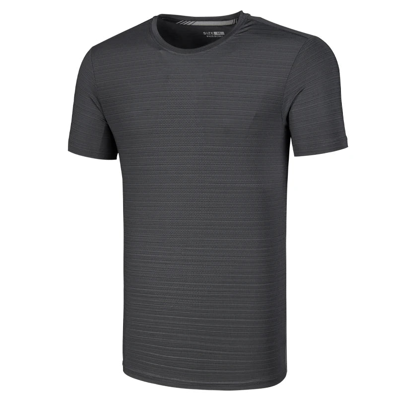 Men's Nylon Short Sleeve Pullover Closure Sportswear T-Shirt