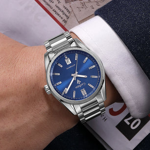 Men's Stainless Steel  Folding Clasp Round Shaped Luxury Watches