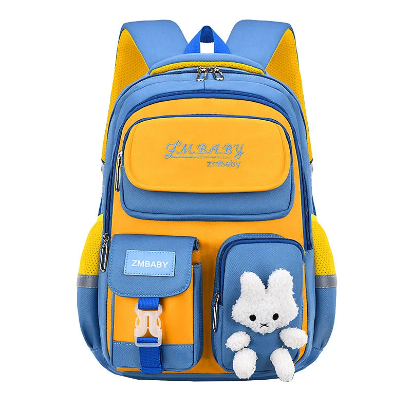 Kid's Nylon Zipper Closure Cartoon Pattern Trendy School Backpack