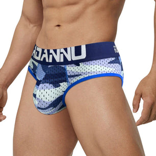 Men's Cotton Elastic Waist Closure Breathable Underpants Brief