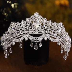 Women's Zinc Alloy Water Drop Pattern Tiaras Bridal Classic Crown