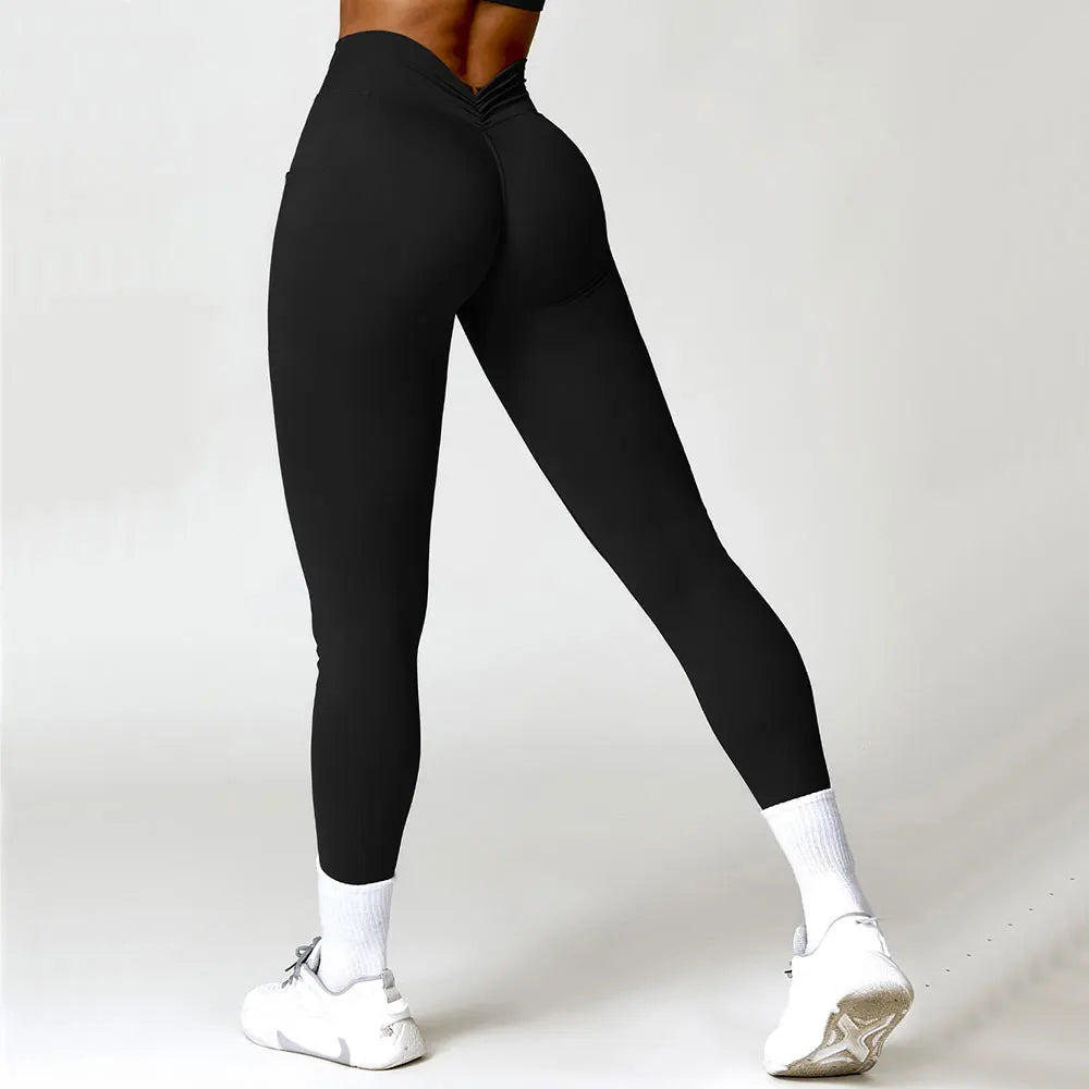 Women's Nylon High Waist Push Up Fitness Sports Wear Leggings