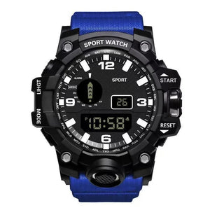 Men's Rubber Frame Round Shaped Luminous Waterproof Watches