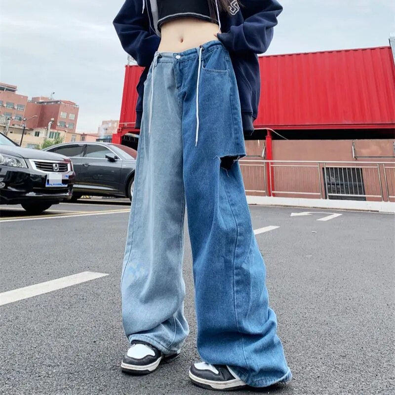 Women's Polyester High Waist Button Fly Closure Casual Trouser