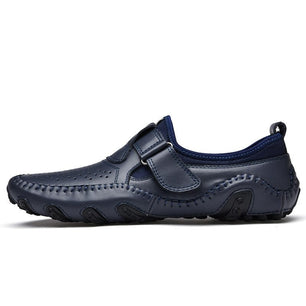 Men's Genuine Leather Round Toe Slip-On Closure Casual Shoes