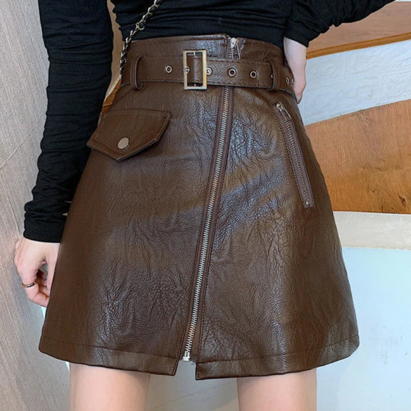 Women's Polyester High Waist Solid Pattern Casual Wear Skirts