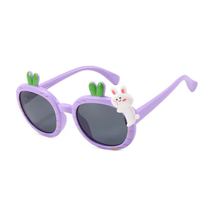 Kid's Acetate Frame Polycarbonate Lens Cartoon Shaped Sunglasses