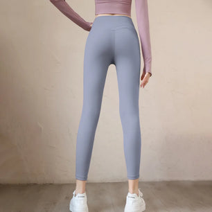 Women's Nylon Elastic Waist Closure Push Up Sports Wear Leggings