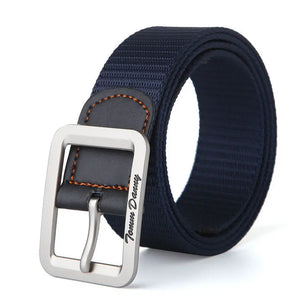 Men's Canvas Pin Buckle Closure Mixed Colors Pattern Belts