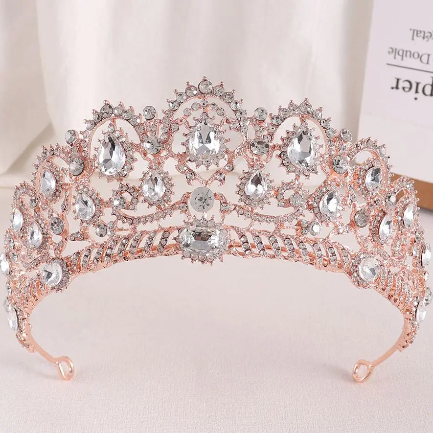 Women's Zinc Alloy Water Drop Pattern Tiaras Bridal Classic Crown