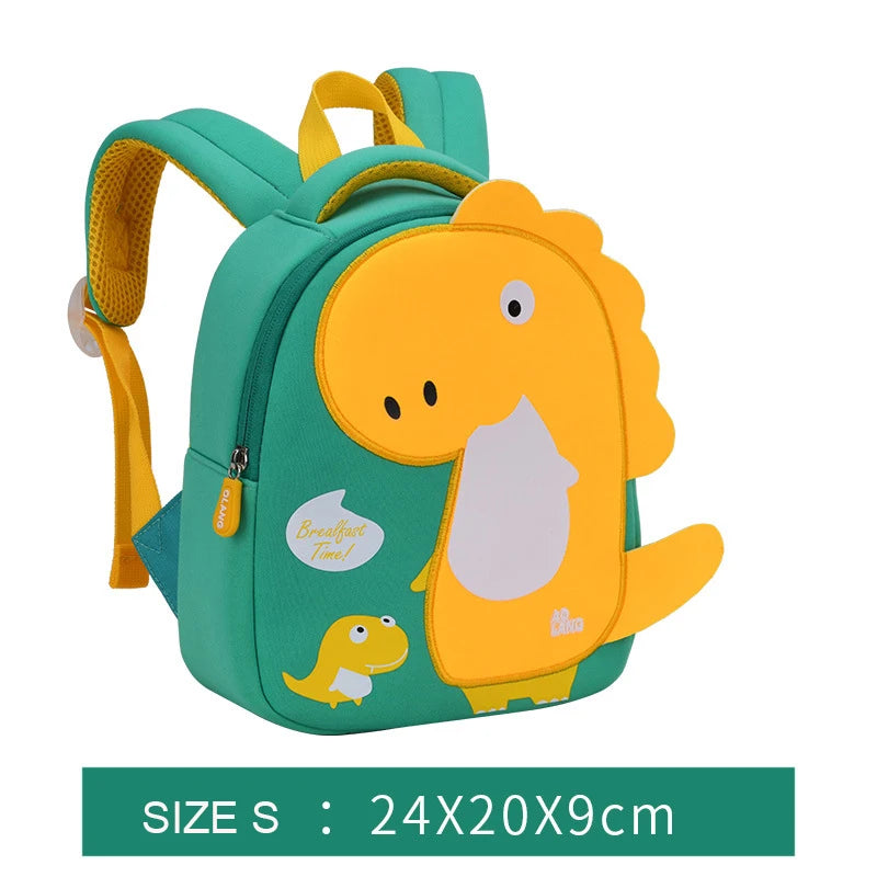 Kid's Microfiber Zipper Closure Cartoon Trendy School Backpack