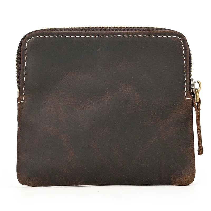 Women's Genuine Leather Zipper Closure Solid Pattern Wallets