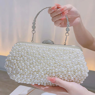 Women's PU Hasp Closure Beaded Pattern Classic Wedding Clutch