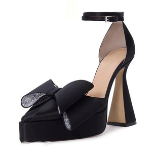 Women's Microfiber Pointed Toe Buckle Strap High Heels Shoes